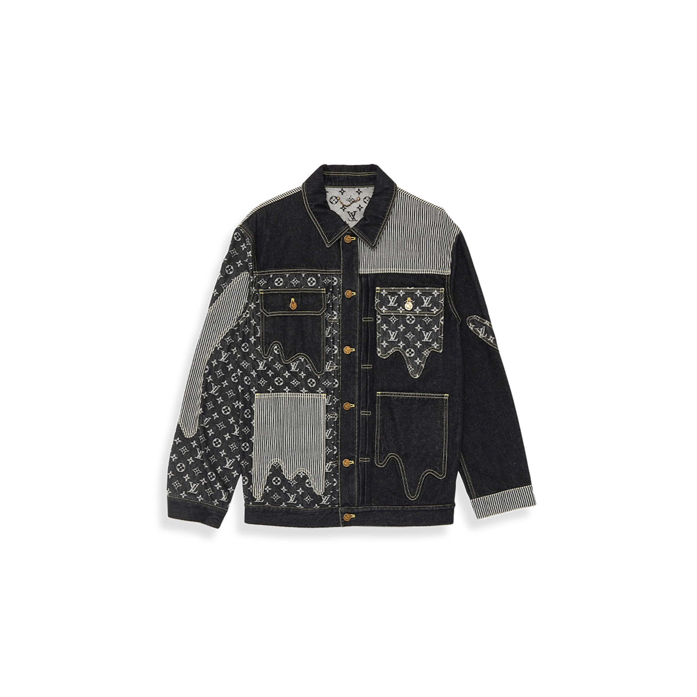 LOUIS VUITTON X NIGO MONOGRAM CRAZY DENIM WORKWEAR JACKET 1A9GEF